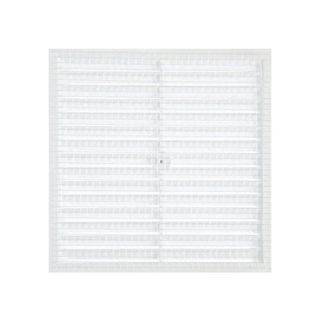 Решётка вентиляционная 230x230 мм пластик цвет белый с сеткой - Артикул 506308 Решётка вентиляционная 230x230 мм пластик цвет белый с сеткой - Артикул 506308