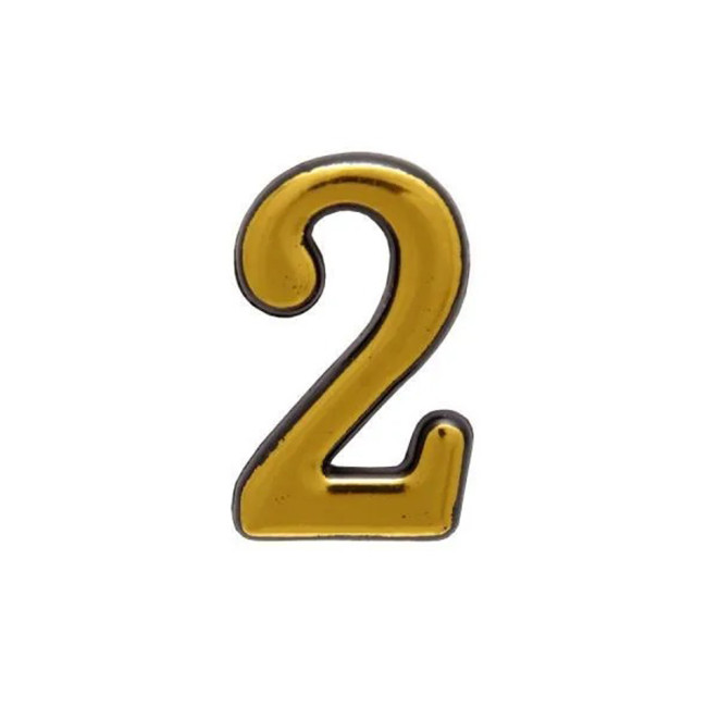 Цифра дверная 2, пластик, золото - Артикул 509011 Цифра дверная 2, пластик, золото - Артикул 509011