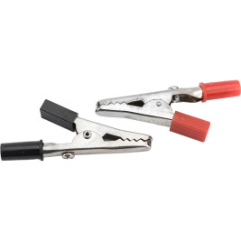 Зажим приборный &quot;крокодил&quot; 55мм красный+чёрный 5А