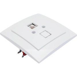 Телефонная розетка NILSON 1СП RJ11 белая Touran