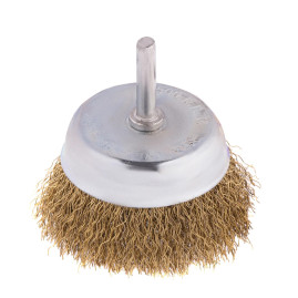 Щётка для дрели 75 мм латунная проволока 74478