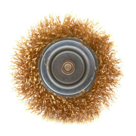 Щётка для дрели 75 мм латунная проволока 74478