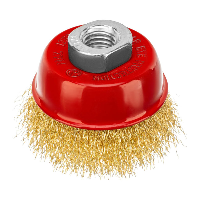 Щётка для ушм чашка латуневая проволока 65мм 74603 - Артикул 7460311 Щётка для ушм чашка латуневая проволока 65мм 74603 - Артикул 7460311