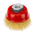 Щётка для ушм чашка латуневая проволока 65мм 74603 - Артикул 7460311