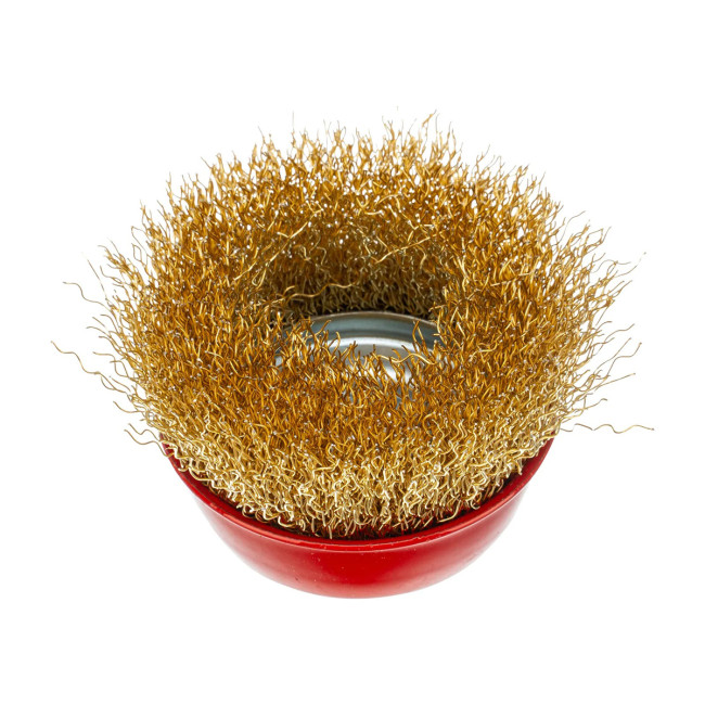 Щётка для ушм чашка латуневая проволока 65мм 74603 - Артикул 7460311 Щётка для ушм чашка латуневая проволока 65мм 74603 - Артикул 7460311