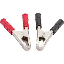 Зажим приборный &quot;крокодил&quot; красный + чёрный 100А