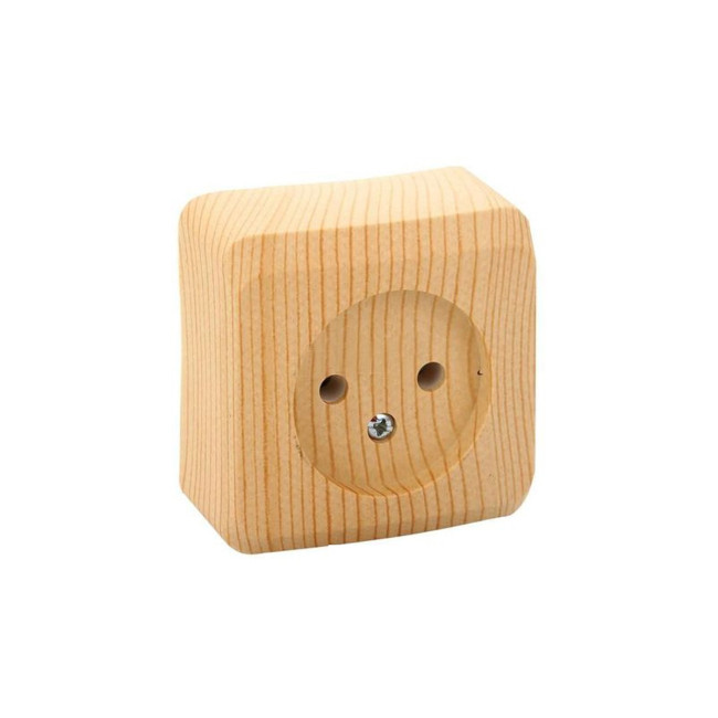 Розветка электрическая без заземления Schneider Electric ЭТЮД (Сосна) - Артикул PA16-001D Розветка электрическая без заземления Schneider Electric ЭТЮД (Сосна) - Артикул PA16-001D