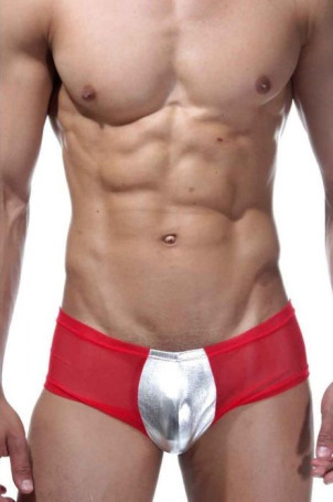 Мужские трусы-хипсы с контрастной вставкой - Артикул 359617