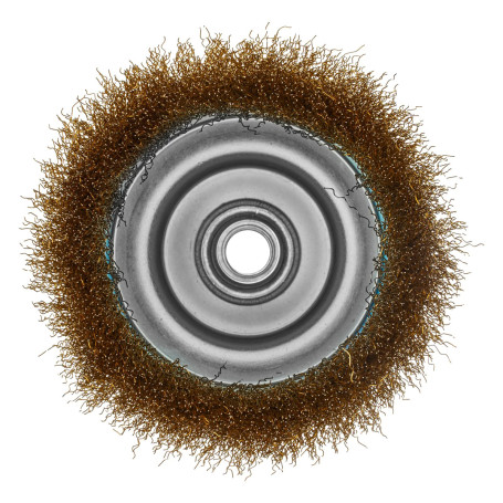 Щетка для УШМ, 125 мм, М14, &quot;чашка&quot;, латунированная витая проволока - Артикул 7460611