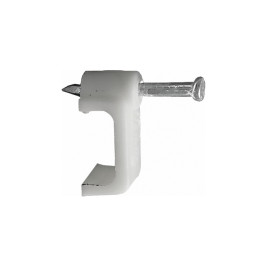 Скобы электроустановочные, 9 мм, прямоугольный профиль, 40 шт.