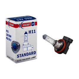 Лампа автомобильная галогеновая H11, 12V, 55Вт, PGJ19-2, 3200k, STANDARD XENITE - 1 шт