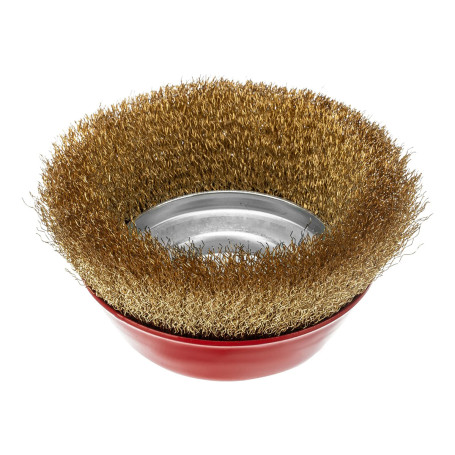 Щетка для УШМ, 150 мм, М14, &quot;чашка&quot;, латунированная витая проволока - Артикул 7460711