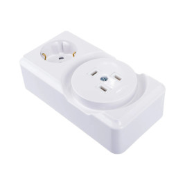 Розетка 2-ая для электроплит 32А+силовая 16А открытой установки