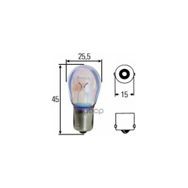 Лампа автомобильная накаливания P21W, 24V, 21Вт, BA15s, Heavy Duty HELLA - 1 шт