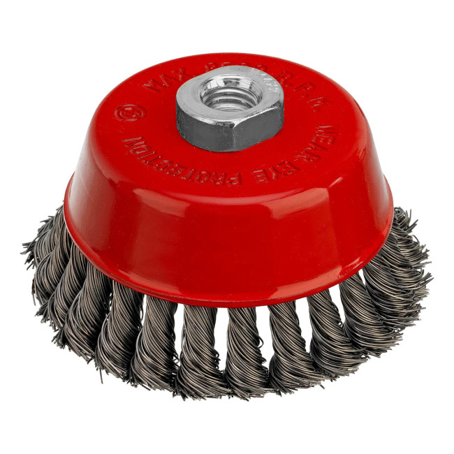 Щётка чашка для ушм 100мм металлическая крученая проволока 74628 - Артикул 7462811 Щётка чашка для ушм 100мм металлическая крученая проволока 74628 - Артикул 7462811