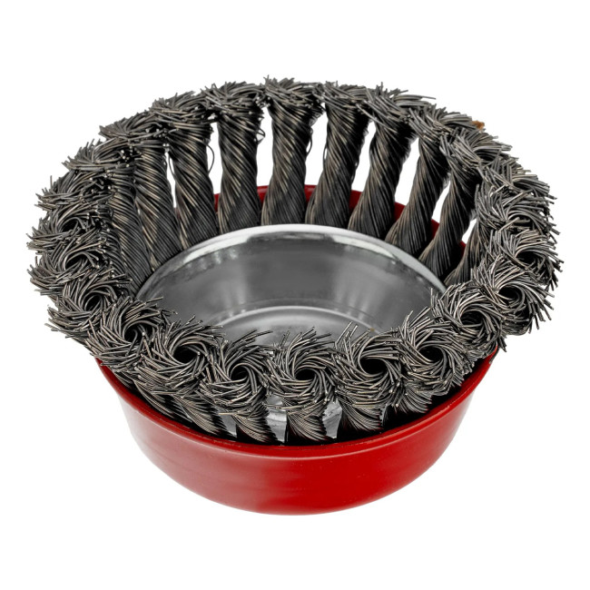 Щётка чашка для ушм 100мм металлическая крученая проволока 74628 - Артикул 7462811 Щётка чашка для ушм 100мм металлическая крученая проволока 74628 - Артикул 7462811