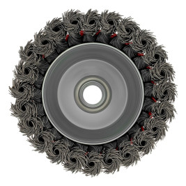 Щётка чашка для ушм 100мм металлическая крученая проволока 74628