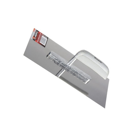 Гладилка из нержавеющей стали, 280 х 130 мм, деревянная ручка - Артикул 8673311