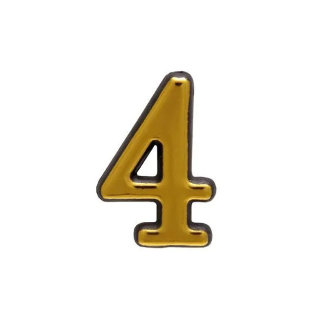 Цифра дверная 4, пластик, золото - Артикул 509411 Цифра дверная 4, пластик, золото - Артикул 509411