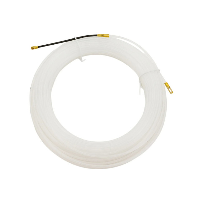 Протяжка кабельная, 15м, нейлон, d 3мм, латунный наконечник, заглушка. - Артикул 2800103 Протяжка кабельная, 15м, нейлон, d 3мм, латунный наконечник, заглушка. - Артикул 2800103