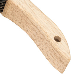 Щётка по металлу с деревянной ручкой зачистная 5 рядная 74805