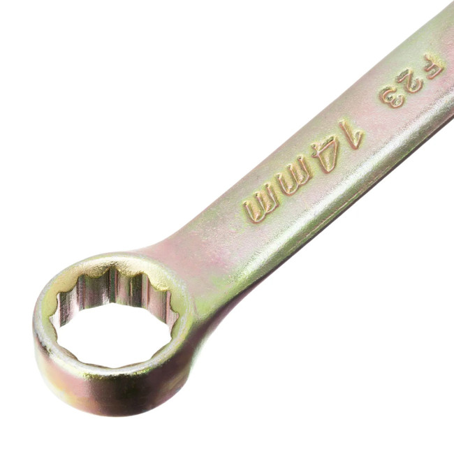 Ключ комбинированный, 14 мм, желтый цинк - Артикул 1498011 Ключ комбинированный, 14 мм, желтый цинк - Артикул 1498011