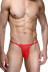 Красные мужские трусы-стринги с кружевом - Артикул 409543