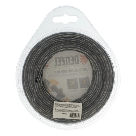 Леска для триммера двухкомпонентная квадрат 3,0мм 15 м - Артикул 9612611