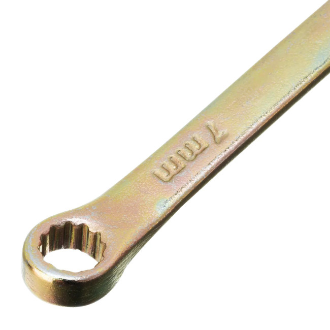 Ключ комбинированный, 7 мм, желтый цинк - Артикул 1497311 Ключ комбинированный, 7 мм, желтый цинк - Артикул 1497311