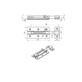 Задвижка дверная ЗД-09