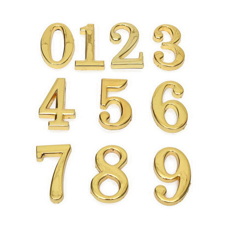 Цифра дверная 6, металл, золото - Артикул 216026