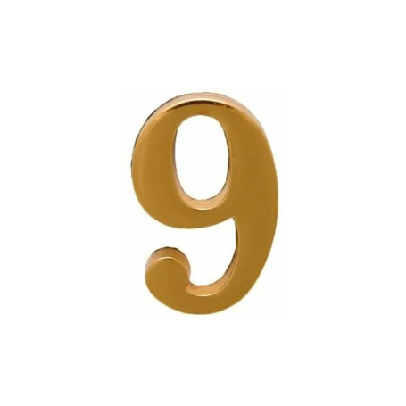 Цифра дверная 6, металл, золото - Артикул 216026