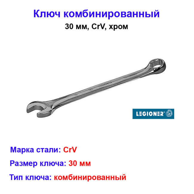 Комбинированный гаечный ключ 30 мм - Артикул 27076-3211
