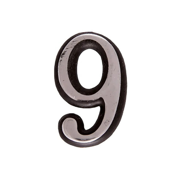 Цифра дверная 6, пластик, хром - Артикул 509911 Цифра дверная 6, пластик, хром - Артикул 509911