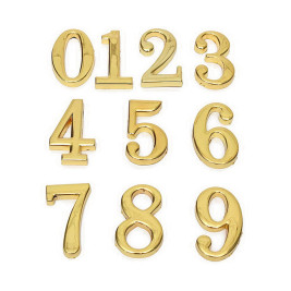 Цифра дверная 7, металл, золото