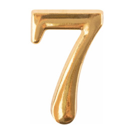 Цифра дверная 7, металл, золото