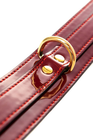 Красный ошейник из лакированного материала - Артикул 252605