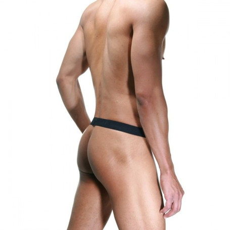 Откровенные розовые трусы на широком черном поясе - Артикул 409813