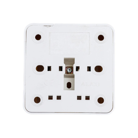 Розетка одномесная, без заземления, открытой установки, белая, 10А, IEK ОКТАВА, РС20-2-ОБ - Артикул ERO10-K01-10-DC