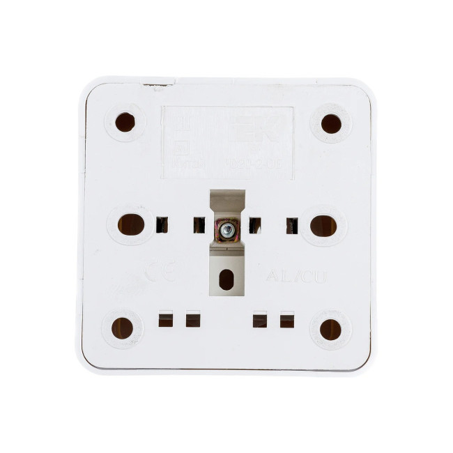 Розетка одномесная, без заземления, открытой установки, белая, 10А, IEK ОКТАВА, РС20-2-ОБ - Артикул ERO10-K01-10-DC