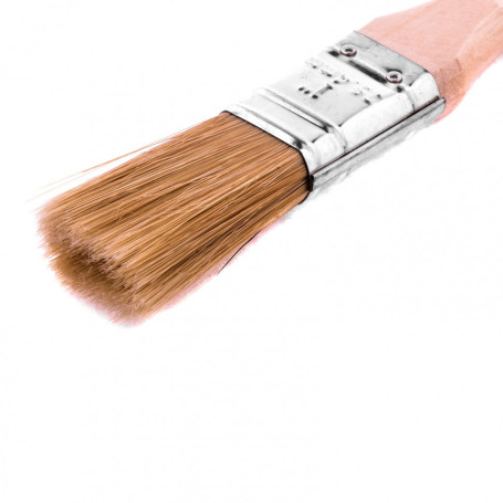 Кисть плоская, натуральная щетина, деревянная ручка 25 мм Euro - Артикул 8305111