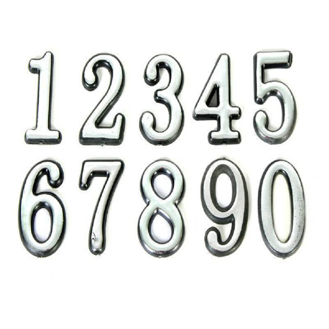 Цифра дверная 7, пластик, хром - Артикул 510111 Цифра дверная 7, пластик, хром - Артикул 510111