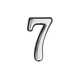 Цифра дверная 7, пластик, хром