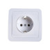 Розетка одномесная, с заземлением, 16А, белая, UNIVersal Валери, В0028 - Артикул В0028