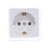 Розетка одномесная, с заземлением, открытой установки, белая, 16А, IEK ОКТАВА, РС20-3-ОБ - Артикул ERO11-K01-16-DC