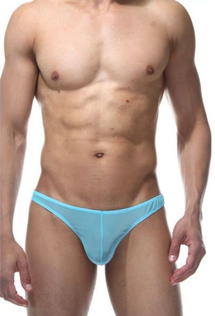 Голубые мужские трусы-тонги - Артикул 409883