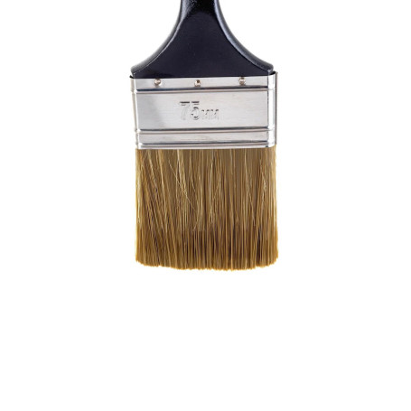 Кисть плоская, искусственная щетина, для лака, 75мм - Артикул 0106-075