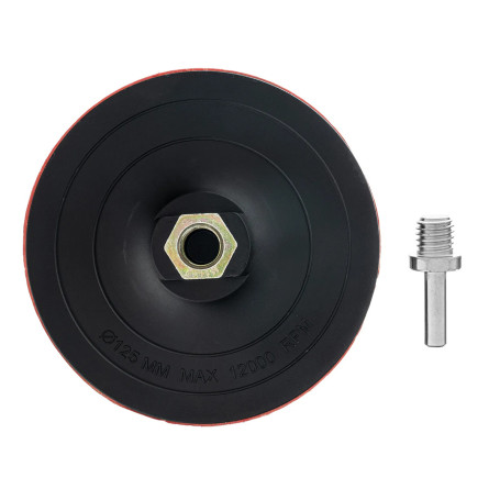 Насадка для дрели и УШМ с липучкой, 125 мм, твердая - Артикул 7623011