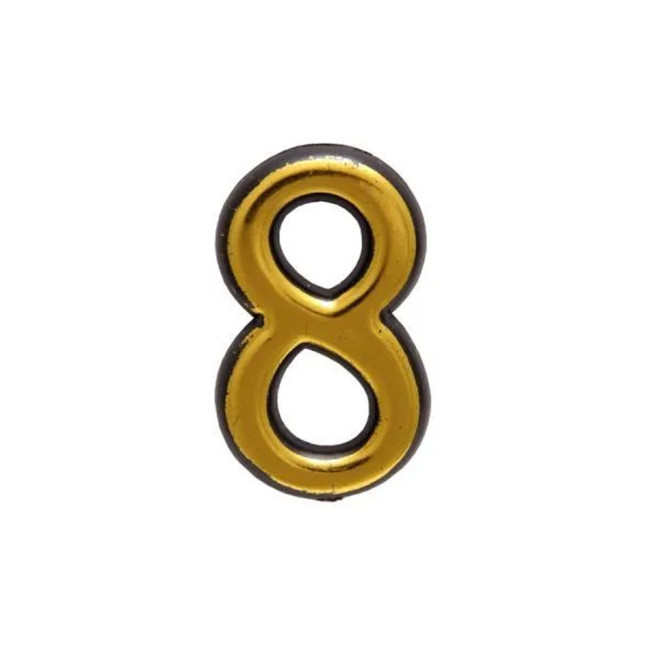 Цифра дверная 8, пластик, золото - Артикул 510211