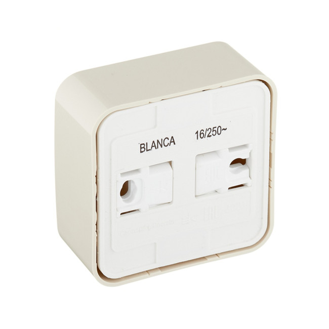 Розетка одноместная SE Blanca Молочная с заземлением, без шторок - Артикул BLNRA010112 Розетка одноместная SE Blanca Молочная с заземлением, без шторок - Артикул BLNRA010112